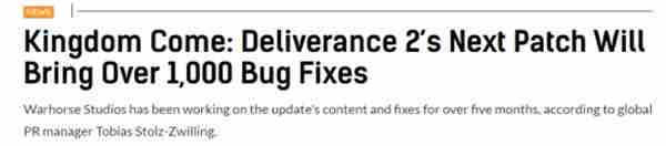 天國拯救2大型更新補??！解決上千個BUG問題