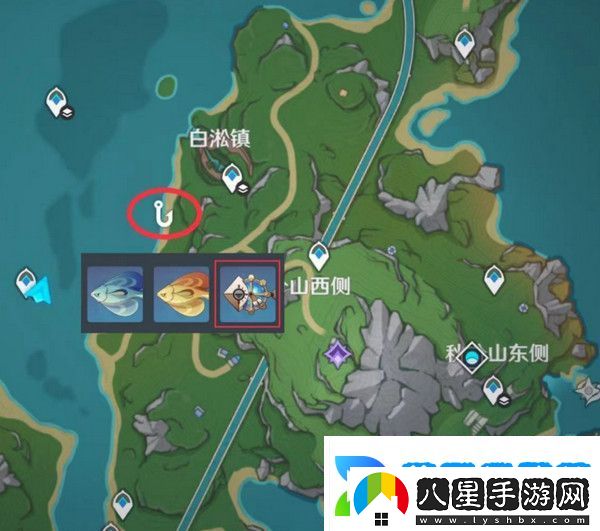 原神灰河渡手釣魚地點分布圖